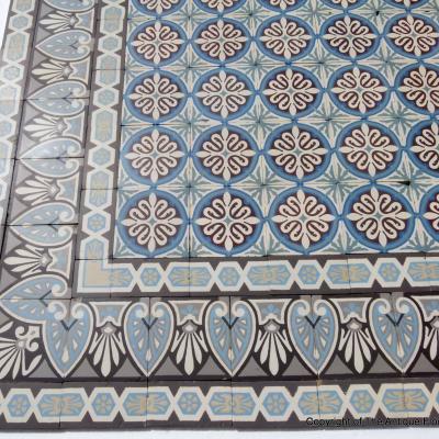 c.1.85m2 small antique Belgian ceramic floor