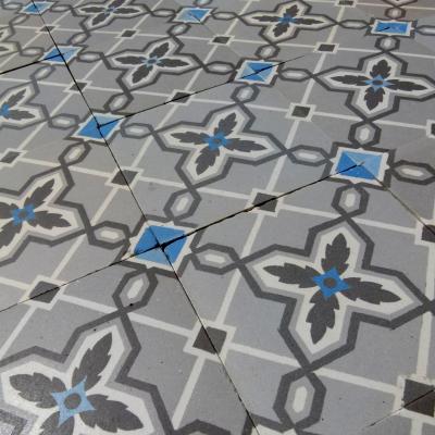 Classically geometric French Maubeuge floor - c.12.75m2