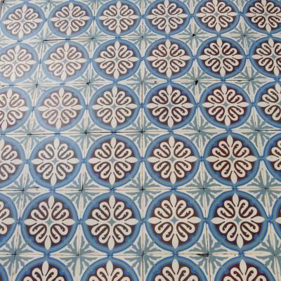 c.1.85m2 small antique Belgian ceramic floor