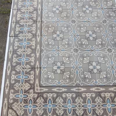 A beautiful 22m2 art nouveau ceramic floor 