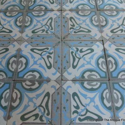 Impressive 10.75m2 / 117 sq. ft Belgian Art Nouveau floor