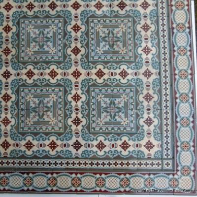 Ornate antique Societe Amay period ceramic - 10.75m2