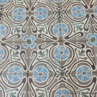 2.7m2 to 4.7m2 of Belgian Art Nouveau ceramic tiles