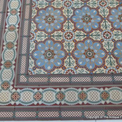 10m2+ / 108 sq ft antique ceramic encaustic with triple border tiles