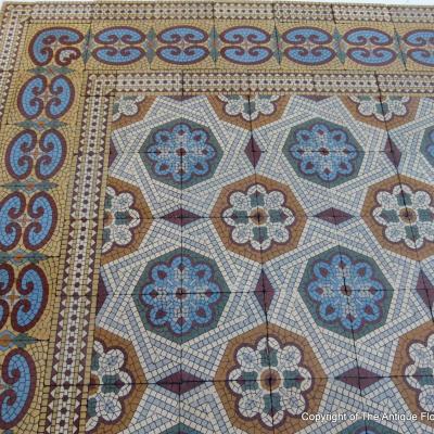 A 10.2m2 / 110 sq ft antique Belgian ceramic floor (CL120)