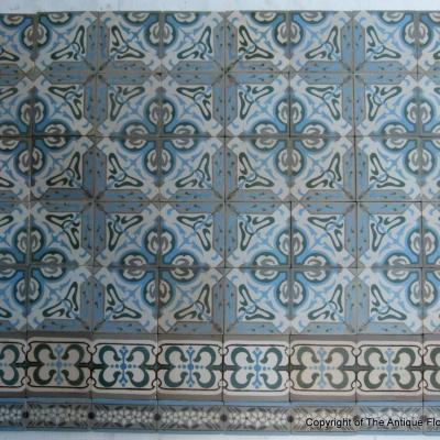 Impressive 10.75m2 / 117 sq. ft Belgian Art Nouveau floor