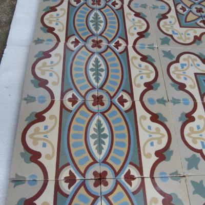 Small 5.8m2 antique Belgian ceramic floor