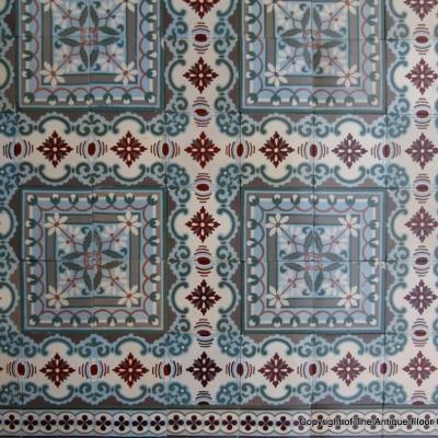 Ornate antique Societe Amay period ceramic - 10.75m2