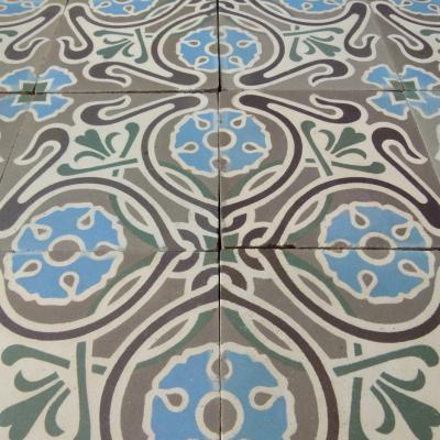 2.7m2 to 4.7m2 of Belgian Art Nouveau ceramic tiles