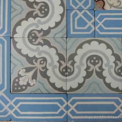 9.3m2+ / 100 sq ft antique Amay floor in a pastel palette