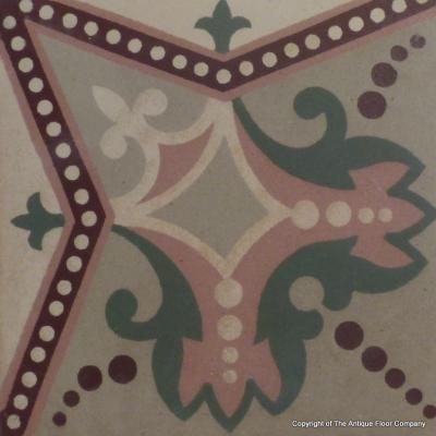 20m2+ / 215 sq ft antique art nouveau ceramic floor 