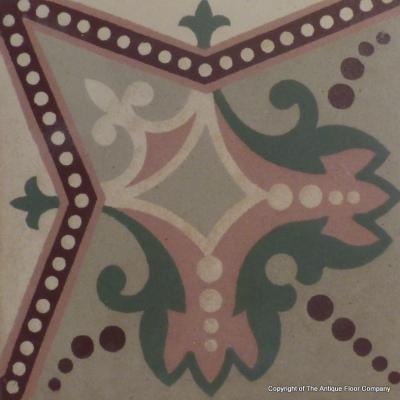 20m2+ / 215 sq ft antique art nouveau ceramic floor 