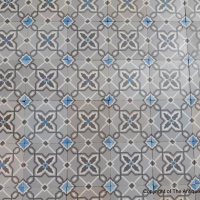 Classically geometric French Maubeuge floor - c.12.75m2