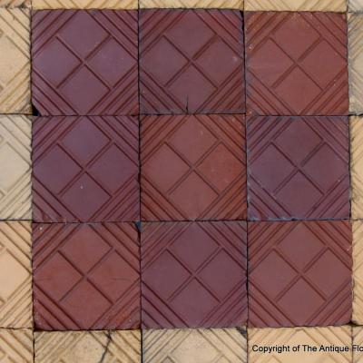 9.5m2 of Perrusson antique ceramic garden patio tiles