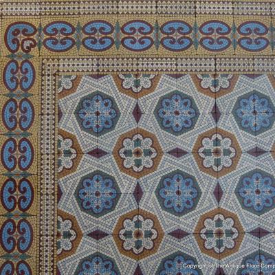 A 10.2m2 / 110 sq ft antique Belgian ceramic floor (CL120)