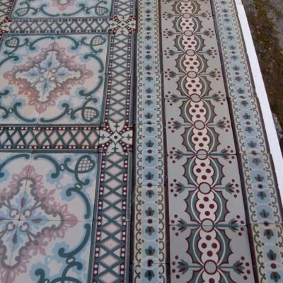 Stunning 19m2 to 20m2 Belgian ceramic art nouveau floor