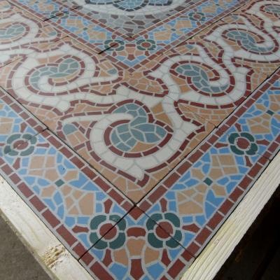 16m2 antique Belgian faux mosaique ceramic - late 19th century