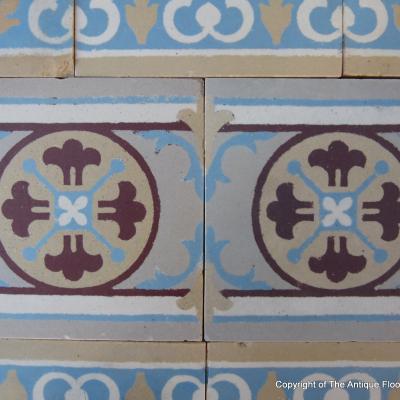 A small 6m2 / 65 sq ft antique Belgian ceramic