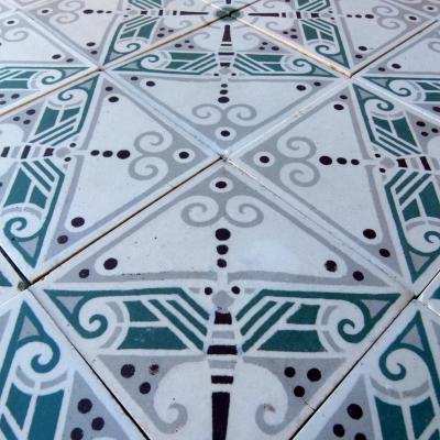 A 17.4m2 early art deco Rebaix ceramic floor c.1918-1920 