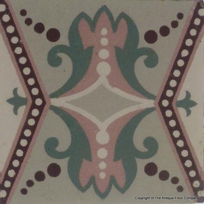 20m2+ / 215 sq ft antique art nouveau ceramic floor 