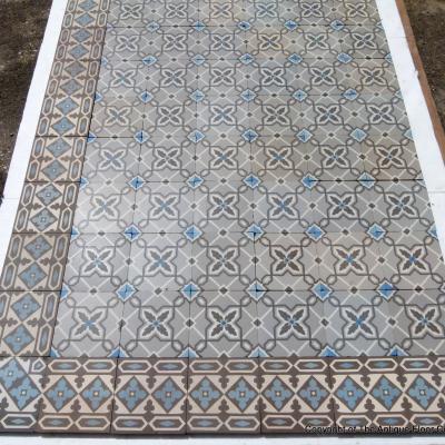 Classically geometric French Maubeuge floor - c.12.75m2