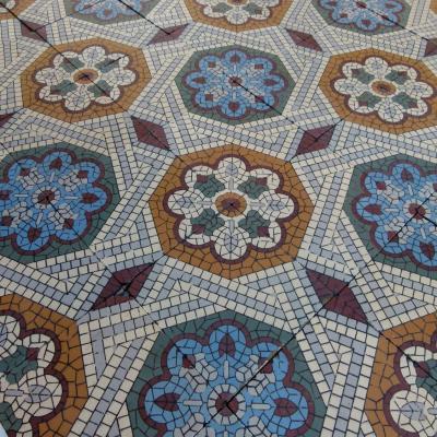 A 10.2m2 / 110 sq ft antique Belgian ceramic floor (CL120)