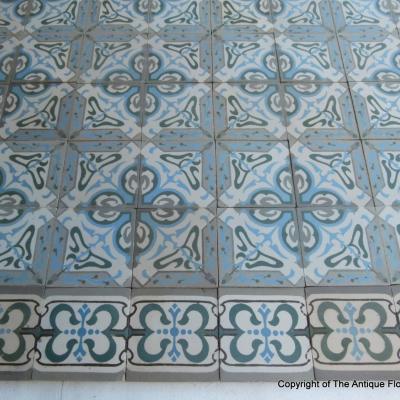 Impressive 10.75m2 / 117 sq. ft Belgian Art Nouveau floor