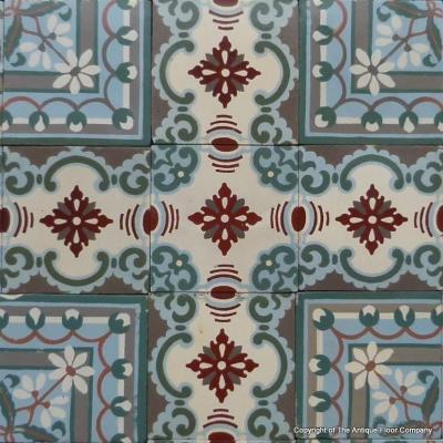 Ornate antique Societe Amay period ceramic - 10.75m2