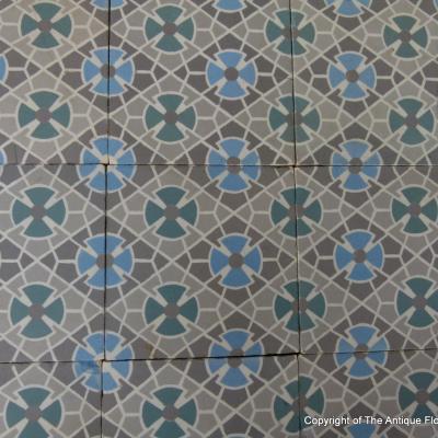 An 11.5m2 Belgian ceramic Rebaix floor c.1920-1930