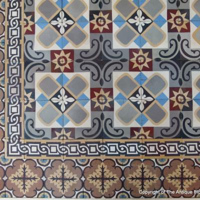 An antique Belgian ceramic with a beautiful antique patina c.7.5m2/81 sq ft.