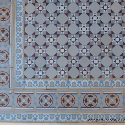 A small 6m2 / 65 sq ft antique Belgian ceramic