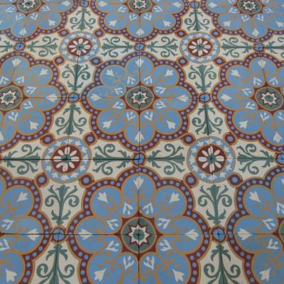 10m2+ / 108 sq ft antique ceramic encaustic with triple border tiles