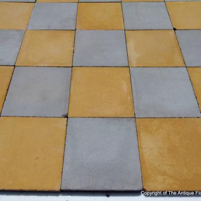 10.5m2+ antique French carreaux de ciments damier floor