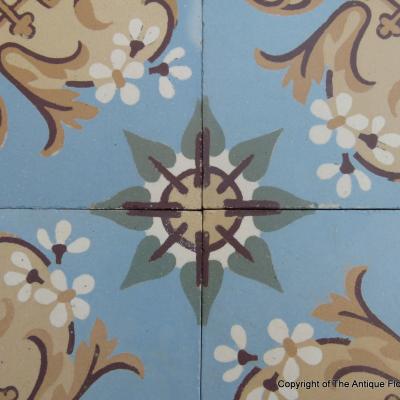 14.5m2  stunningly detailed early 20th century French ceramic floor