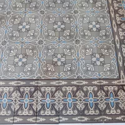 A beautiful 22m2 art nouveau ceramic floor 