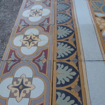 A c. 17.5m2+ / 188 sq ft heritage Boch Freres ceramic c.1900 