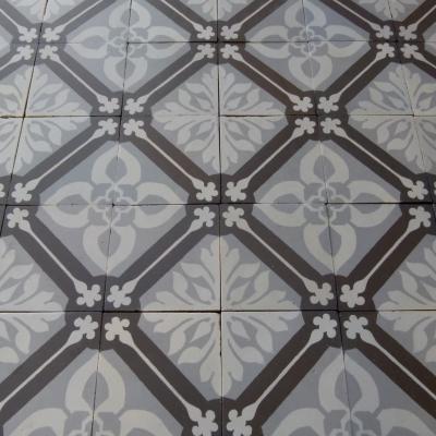 Large antique ceramic Boch Freres floor, 36.3 m2, early 20th century