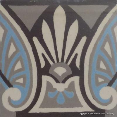 c.1.85m2 small antique Belgian ceramic floor