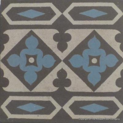 Classically geometric French Maubeuge floor - c.12.75m2