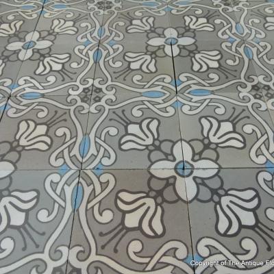 A beautiful 22m2 art nouveau ceramic floor 