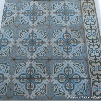 Impressive 10.75m2 / 117 sq. ft Belgian Art Nouveau floor