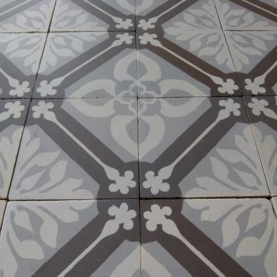 Large antique ceramic Boch Freres floor, 36.3 m2, early 20th century