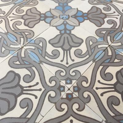 9.4m2 art nouveau Belgian ceramic floor - pre 1912