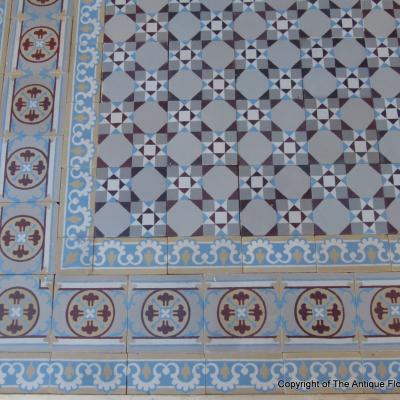 A small 6m2 / 65 sq ft antique Belgian ceramic