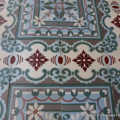 Ornate antique Societe Amay period ceramic - 10.75m2