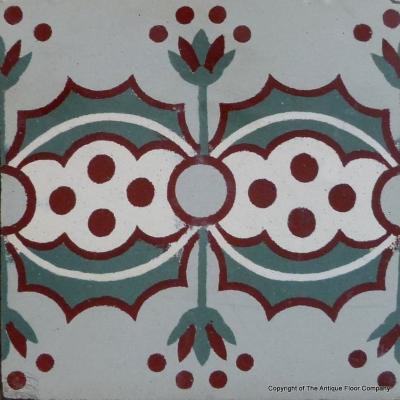 A 7.5m2+ antique Societe Amay triple border ceramic