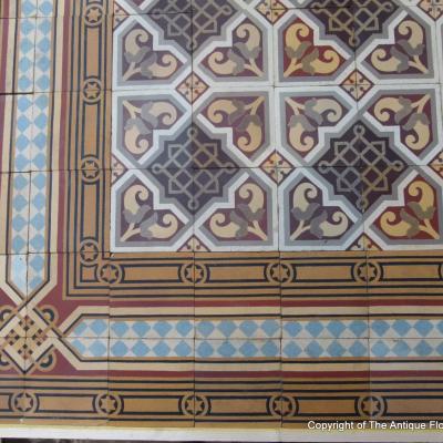 A 22.75m2 sublime antique Boch Freres ceramic c.1860 