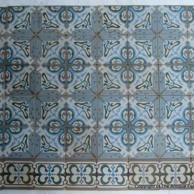 Impressive 10.75m2 / 117 sq. ft Belgian Art Nouveau floor