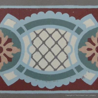 10m2+ / 108 sq ft antique ceramic encaustic with triple border tiles