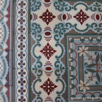 Ornate antique Societe Amay period ceramic - 10.75m2